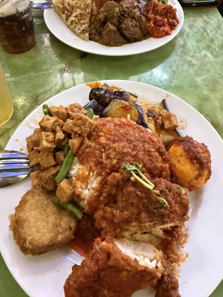 Very heavy Nasi Padang lunch!