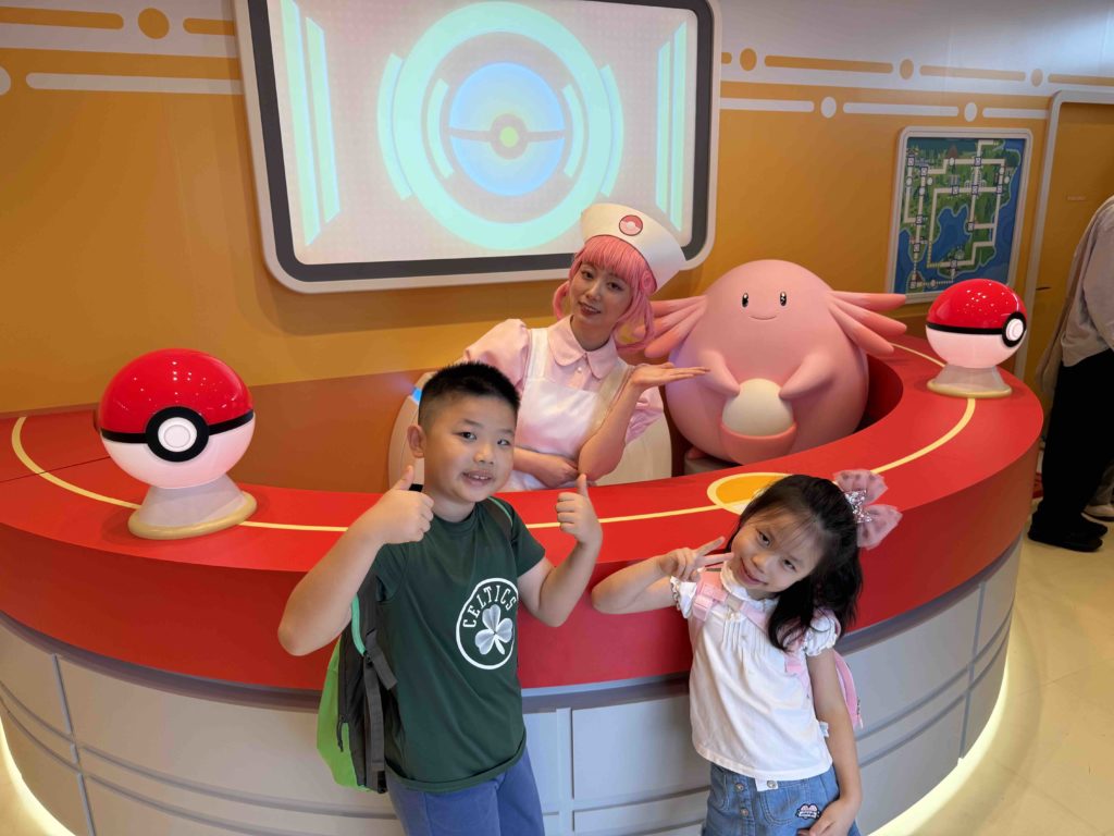 First time at the pokemon medi center with nurse Joy!