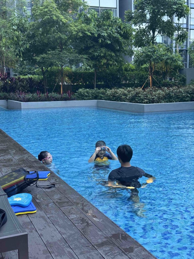 Enjoying the swim class. Grateful for the time saved...