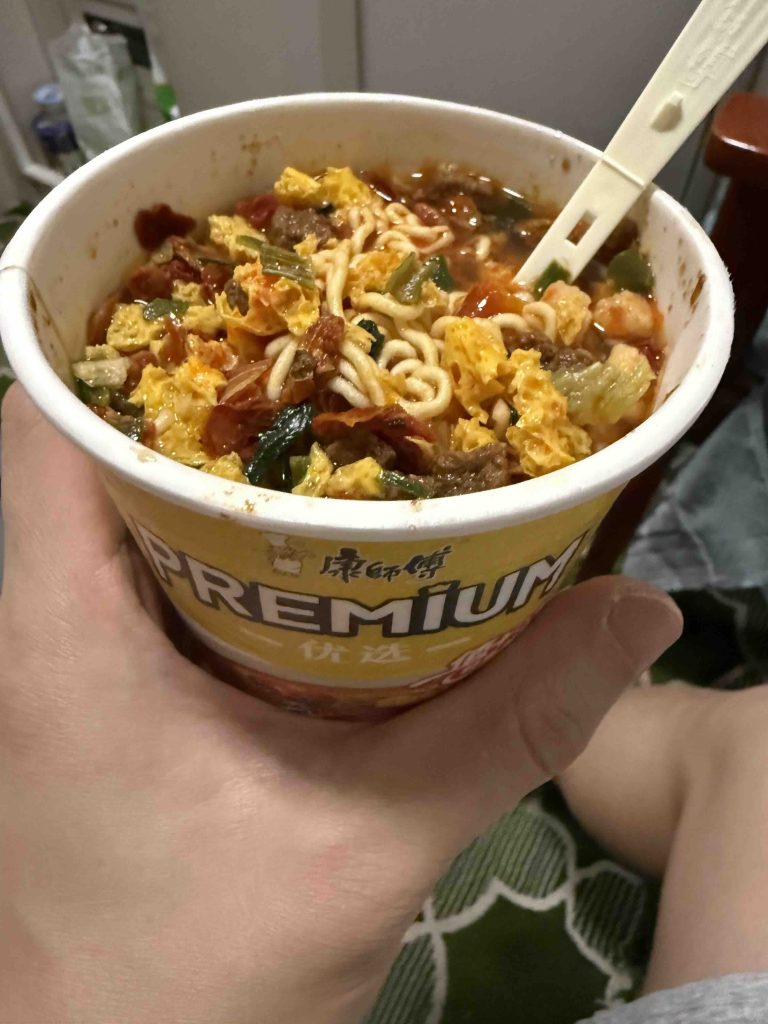 Comfort food on the train!